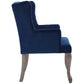 Realm French Vintage Dining Performance Velvet Armchair - No Shipping Charges MDY-EEI-3366-NAV