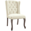 Modway Apprise French Vintage Tufted Performance Velvet Accent Dining Chair, Ivory