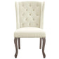 Apprise French Vintage Dining Performance Velvet Side Chair - No Shipping Charges MDY-EEI-3367-IVO