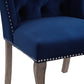 Apprise French Vintage Dining Performance Velvet Side Chair - No Shipping Charges MDY-EEI-3367-NAV