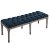 Province French Vintage Upholstered Fabric Bench - No Shipping Charges MDY-EEI-3368-NAV