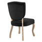 Modway Array French Vintage Tufted Performance Velvet Two Dining Chairs in Black MDY-EEI-3381-BLK