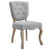 Modway Array French Vintage Tufted Upholstered Fabric Two Dining Chairs in Light Gray MDY-EEI-3383-LGR