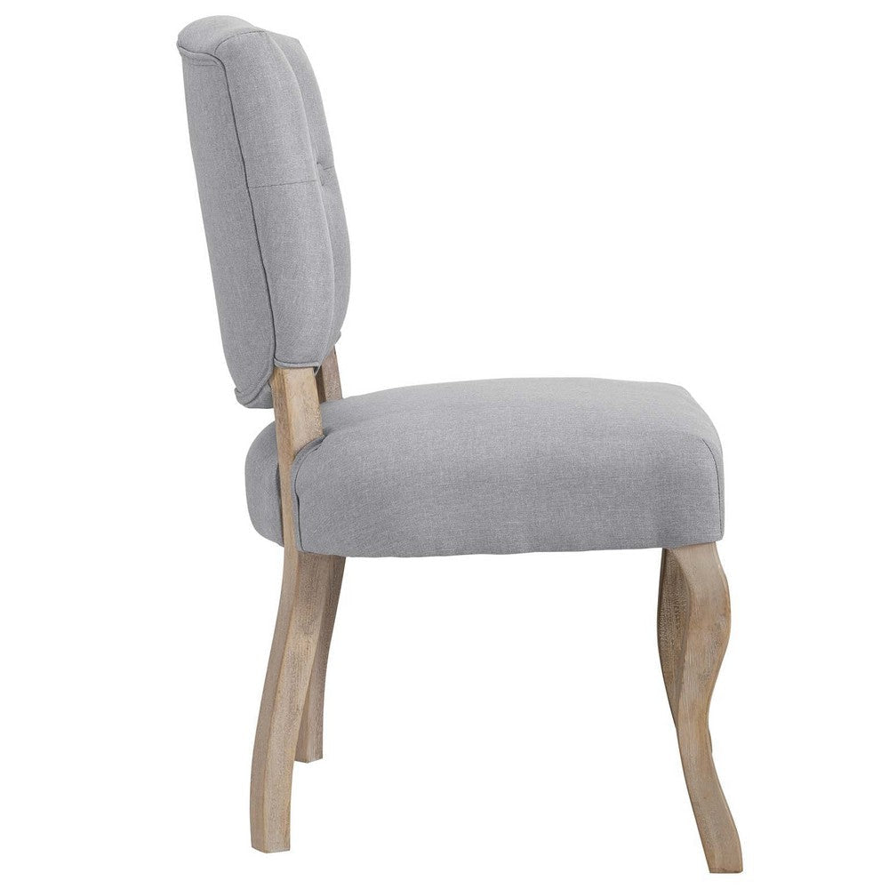 Modway Array French Vintage Tufted Upholstered Fabric Four Dining Chairs in Light Gray MDY-EEI-3384-LGR