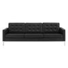 Modway EEI-3385-SLV-BLK Loft Tufted Button Faux Leather Upholstered Sofa in Silver Black MDY-EEI-3385-SLV-BLK