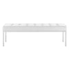 Loft Tufted Large Upholstered Faux Leather Bench - No Shipping Charges MDY-EEI-3397-SLV-WHI