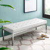 Modway Loft Tufted Vegan Leather Upholstered Accent Bench