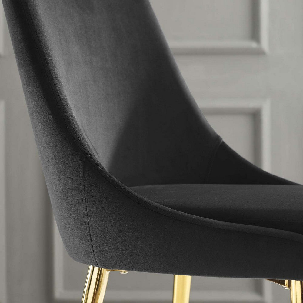 Viscount Modern Accent Performance Velvet Dining Chair - No Shipping Charges MDY-EEI-3416-BLK