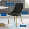 Viscount Modern Accent Performance Velvet Dining Chair - No Shipping Charges MDY-EEI-3416-BLK