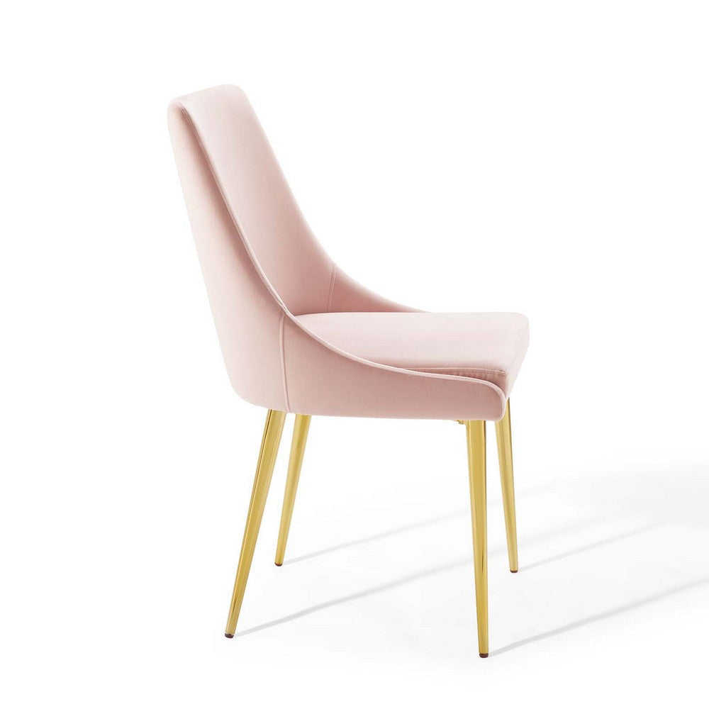 Modway Viscount Modern Accent Performance Velvet Dining Chair Pink MDY-EEI-3416-PNK