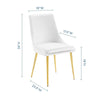 Modway Viscount Modern Accent Performance Velvet Dining Chair White MDY-EEI-3416-WHI