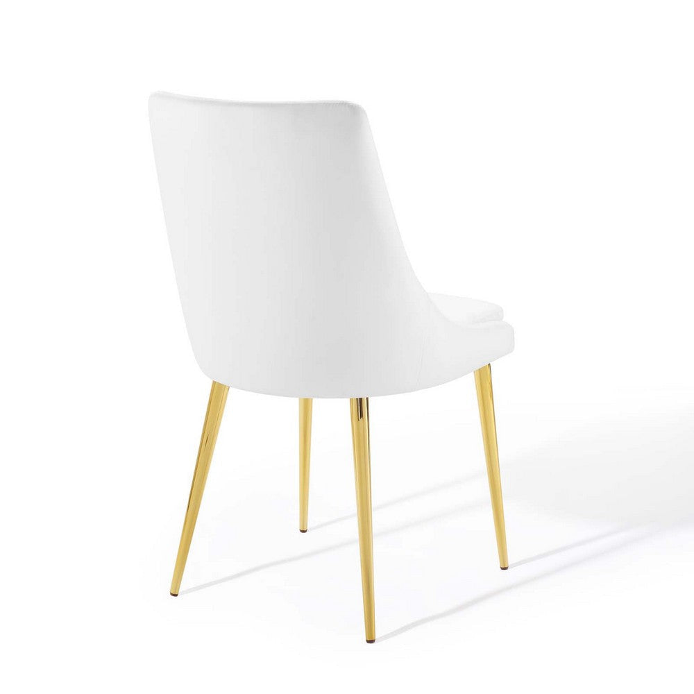 Modway Viscount Modern Accent Performance Velvet Dining Chair White MDY-EEI-3416-WHI