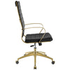 Jive Gold Stainless Steel Highback Office Chair - No Shipping Charges MDY-EEI-3417-GLD-BLK