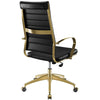 Jive Gold Stainless Steel Highback Office Chair - No Shipping Charges MDY-EEI-3417-GLD-BLK