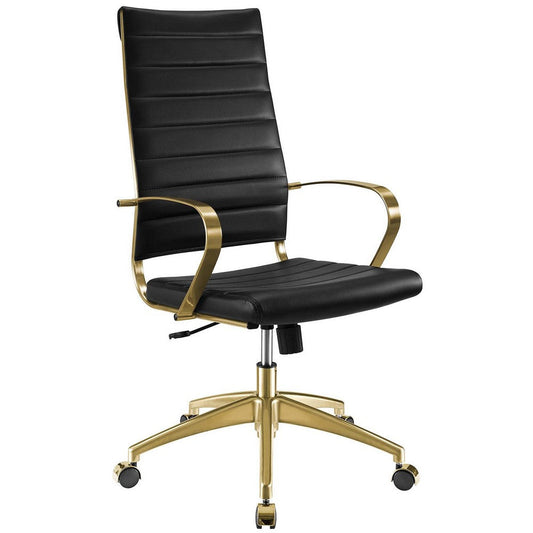 Modway Jive Gold Stainless Steel Executive Managerial Tall Swivel Highback Office Chair