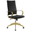 Modway Jive Gold Stainless Steel Executive Managerial Tall Swivel Highback Office Chair