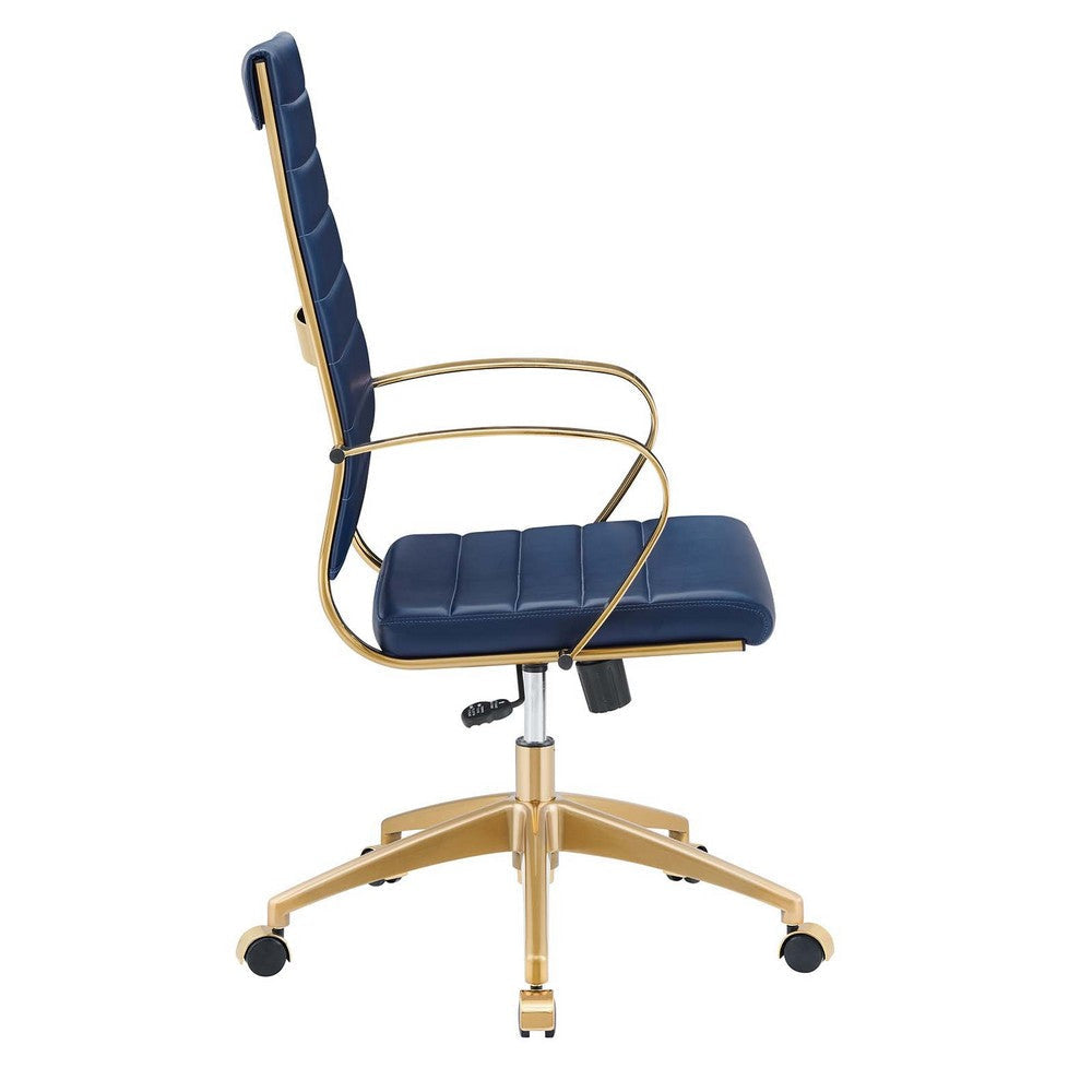 Jive Gold Stainless Steel Highback Office Chair - No Shipping Charges MDY-EEI-3417-GLD-NAV