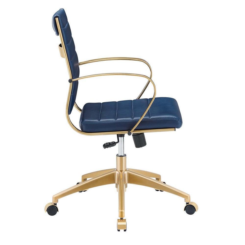 Jive Gold Stainless Steel Midback Office Chair - No Shipping Charges MDY-EEI-3418-GLD-NAV