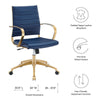 Jive Gold Stainless Steel Midback Office Chair - No Shipping Charges MDY-EEI-3418-GLD-NAV