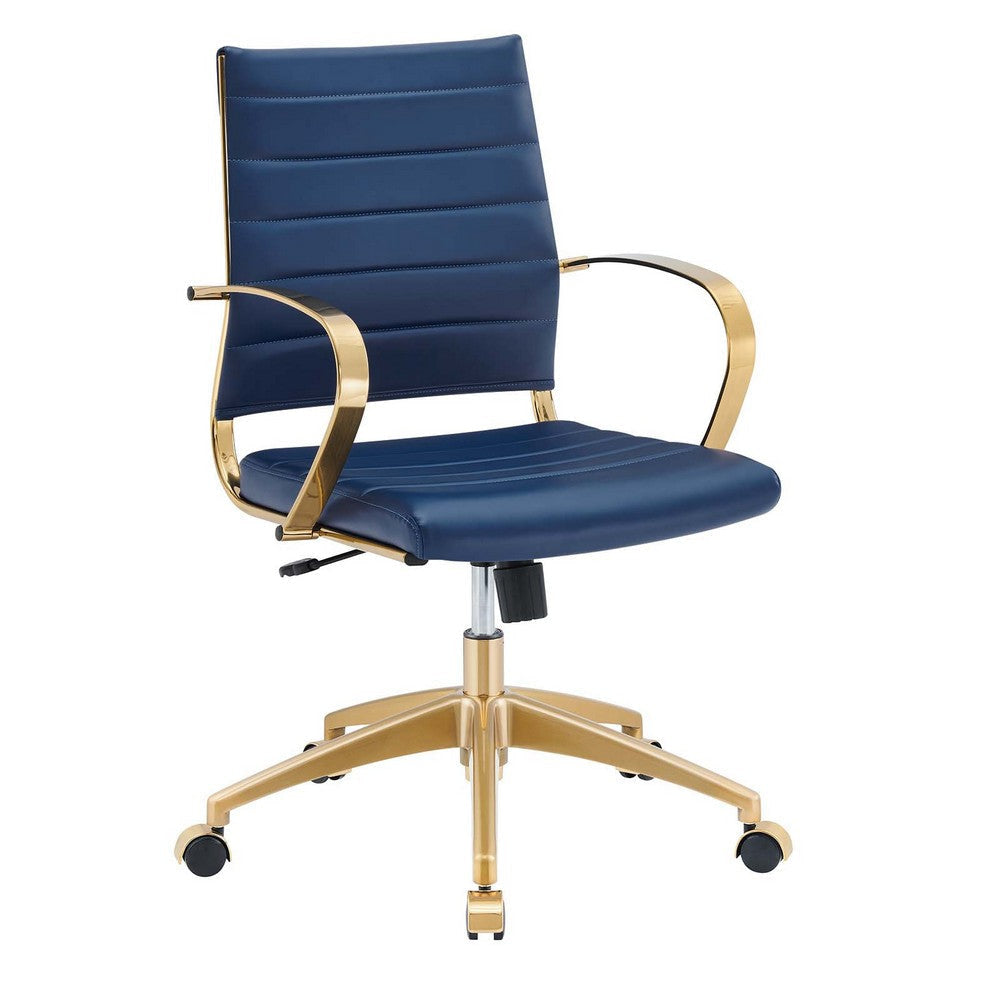 Modway Jive Gold Midback Office Chair with Gold Navy Finish EEI-3418-GLD-NAV