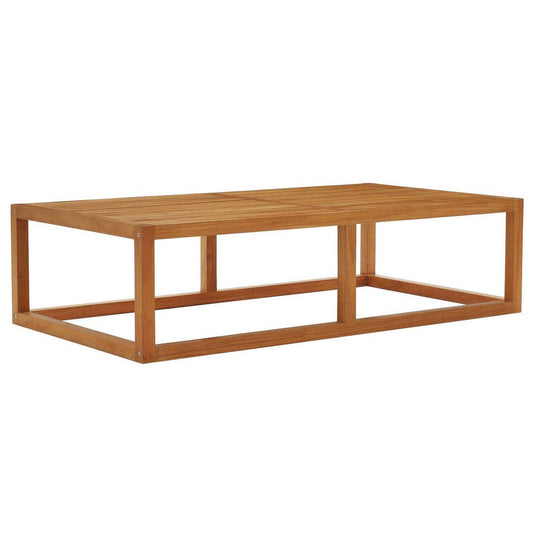 Modway EEI-3424-NAT Newbury Outdoor Patio Premium Grade A Teak Rectangular Coffee Table, Natural