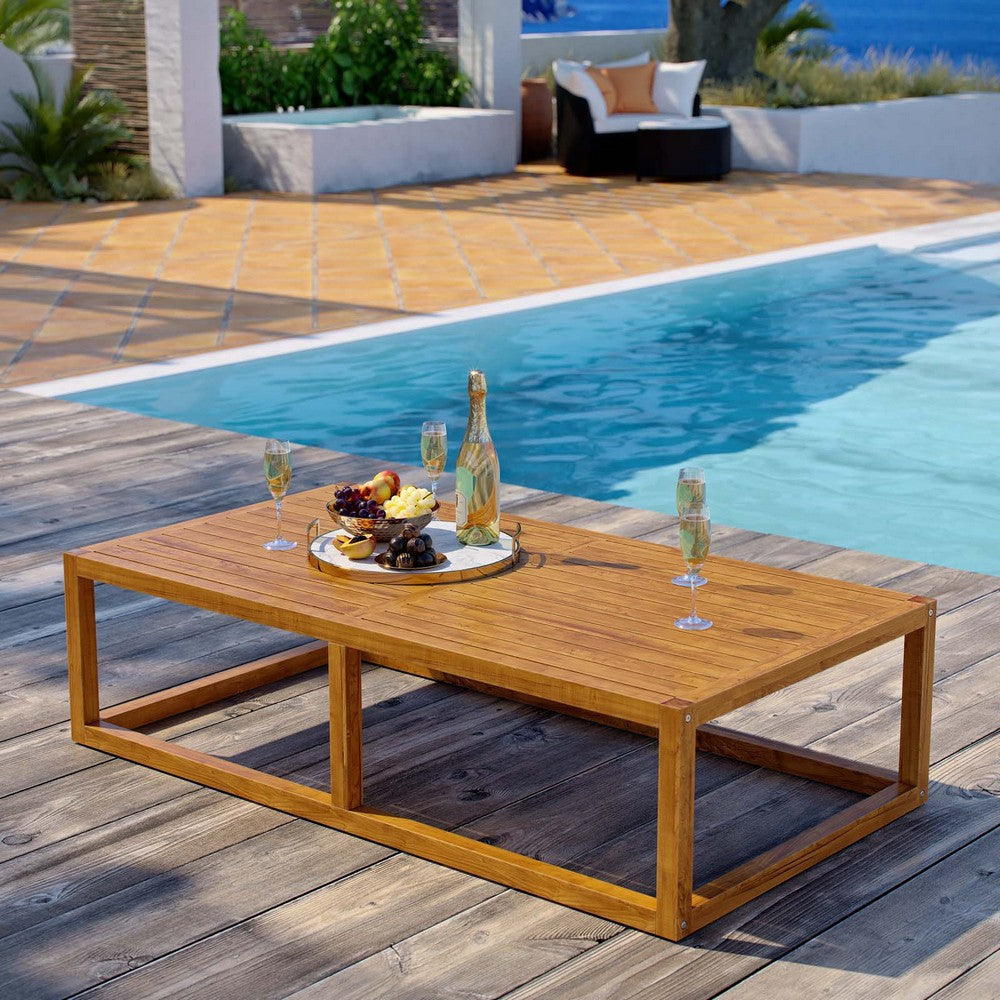 Newbury Outdoor Patio Premium Grade A Teak Wood Coffee Table - No Shipping Charges MDY-EEI-3424-NAT