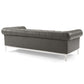 Modway Idyll Tufted Button Upholstered Leather Chesterfield Sofa Gray MDY-EEI-3441-GRY