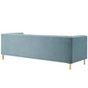 Modway Ingenuity Channel Tufted Performance Velvet Sofa Light Blue MDY-EEI-3454-LBU