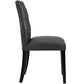 Duchess Dining Chair Vinyl Set of 2 - No Shipping Charges MDY-EEI-3472-BLK