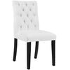 Modway Duchess Modern Tufted Button Faux Leather Upholstered Parsons Two Dining Chairs in White MDY-EEI-3472-WHI