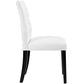 Modway Duchess Modern Tufted Button Faux Leather Upholstered Parsons Two Dining Chairs in White MDY-EEI-3472-WHI