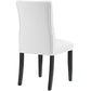 Modway Duchess Modern Tufted Button Faux Leather Upholstered Parsons Two Dining Chairs in White MDY-EEI-3472-WHI