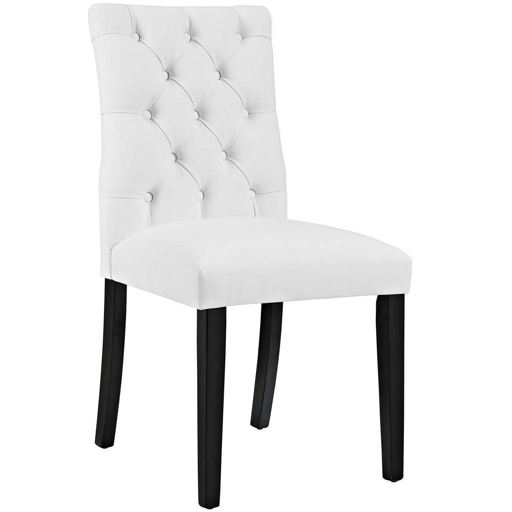 Modway Duchess Vinyl Set of 4 Four Dining Chairs White MDY-EEI-3473-WHI