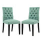 Modway Duchess Fabric Set of 2, Two Dining Chairs, Laguna