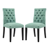 Modway Duchess Fabric Set of 2, Two Dining Chairs, Laguna