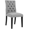 Modway Duchess Modern Tufted Button Upholstered Fabric Parsons Two Dining Chairs in Light Gray MDY-EEI-3474-LGR