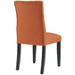 Modway Duchess Modern Tufted Button Upholstered Fabric Parsons Two Dining Chairs in Orange MDY-EEI-3474-ORA