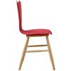 Modway Cascade Mid-Century Modern Wood Two Kitchen and Dining Room Chairs in Red MDY-EEI-3476-RED