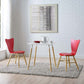 Modway Cascade Mid-Century Modern Wood Two Kitchen and Dining Room Chairs in Red MDY-EEI-3476-RED