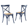 Modway Gear Side Set of 2, Two Dining Chairs, Midnight Blue