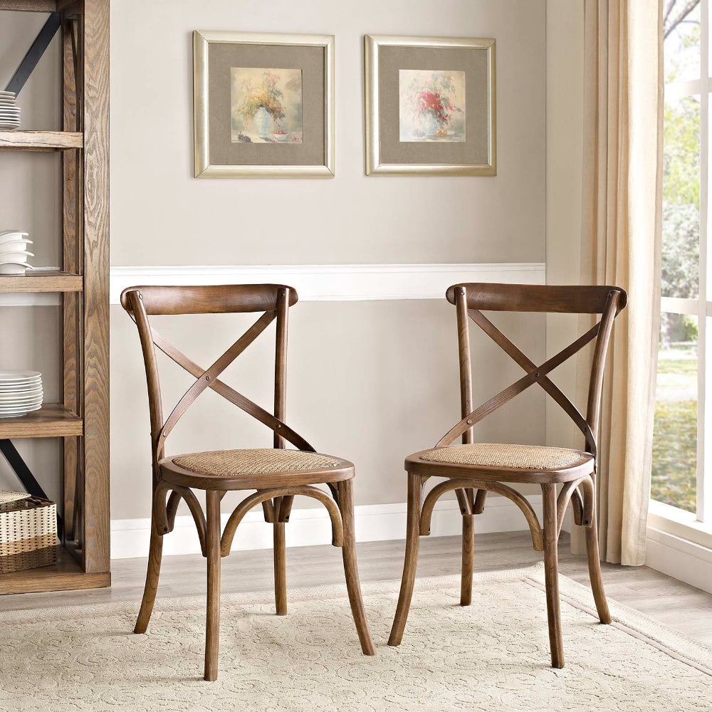 Gear Dining Side Chair Set of 2 - No Shipping Charges MDY-EEI-3481-GRY