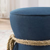 Modway Beat Nautical Rope Upholstered Fabric Ottoman By Casagear Home - No Shipping Charges MDY-EEI-3483-BLU