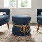 Modway Beat Nautical Rope Upholstered Fabric Ottoman By Casagear Home  - No Shipping Charges