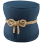 Modway Beat Nautical Rope Upholstered Fabric Ottoman By Casagear Home - No Shipping Charges MDY-EEI-3483-BLU