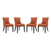 Modway Marquis Fabric Set of 4, Four Dining Chairs, Orange