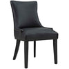 Modway Marquis Modern Faux Leather Upholstered Two Dining Chairs with Nailhead Trim in Black MDY-EEI-3498-BLK