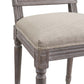 Modway Court French Vintage Upholstered Fabric Two Dining Chairs in Beige MDY-EEI-3500-BEI