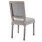 Modway Court French Vintage Upholstered Fabric Two Dining Chairs in Light Gray MDY-EEI-3500-LGR