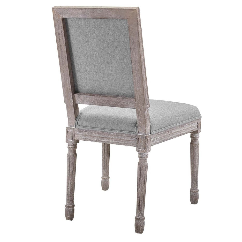 Modway Court French Vintage Upholstered Fabric Two Dining Chairs in Light Gray MDY-EEI-3500-LGR