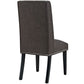 Modway Baron Fabric Set of 4 Four Dining Chair Brown MDY-EEI-3503-BRN